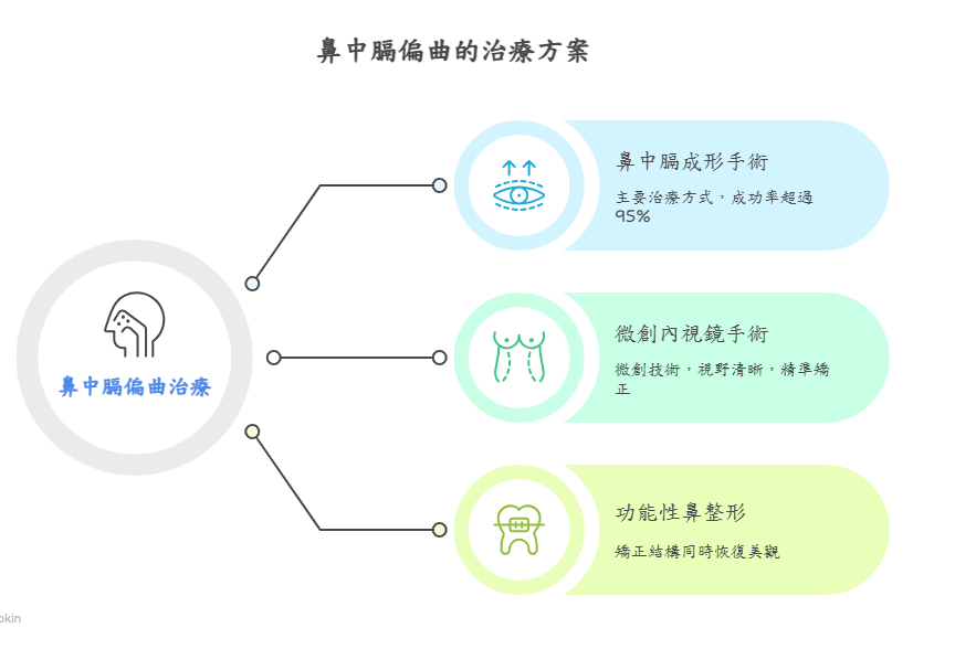 鼻中膈偏曲的治療方案