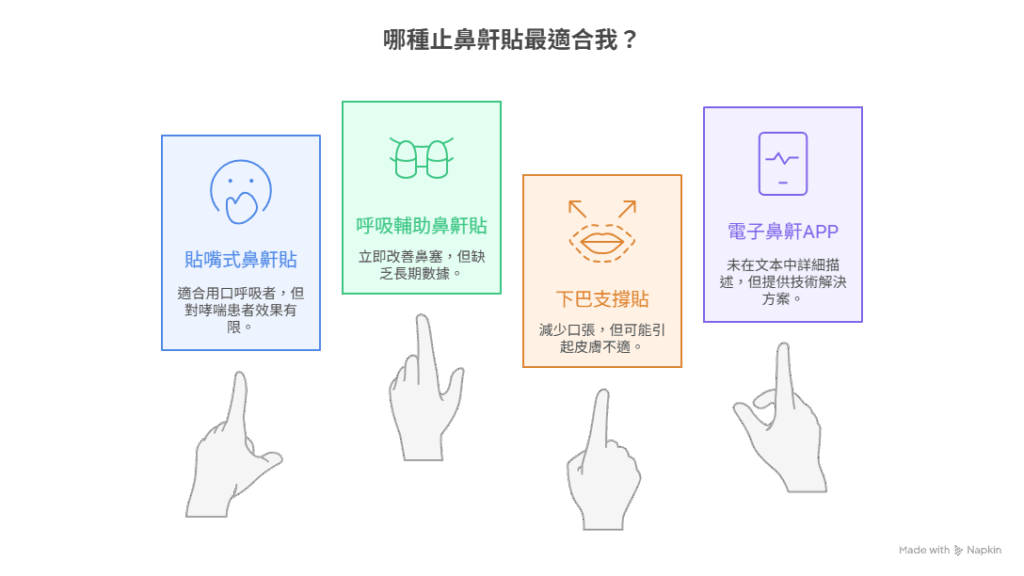 止鼻鼾貼的分類